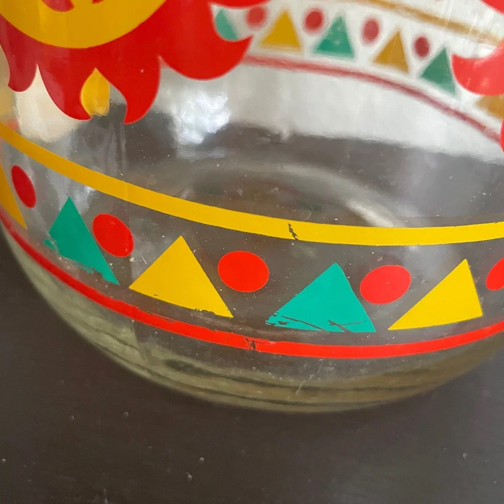VTG Aztec Sun Tea Anchor Hocking Glass 1 Gallon Beverage Dispenser Jar Summer